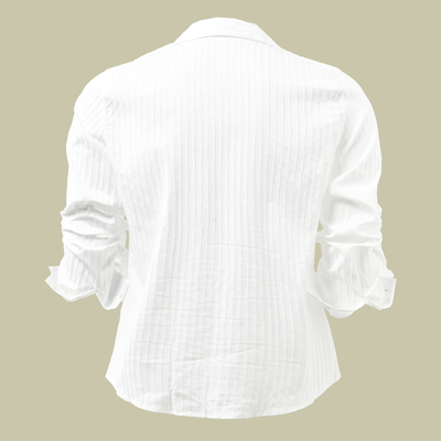 Men's Solid Colour Striped Long Sleeve Shirt