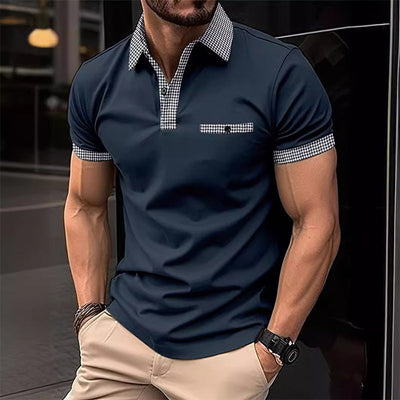 Men's Button Down Short Sleeve Polo Shirt