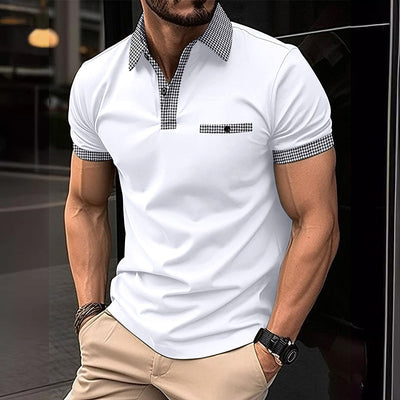 Men's Button Down Short Sleeve Polo Shirt