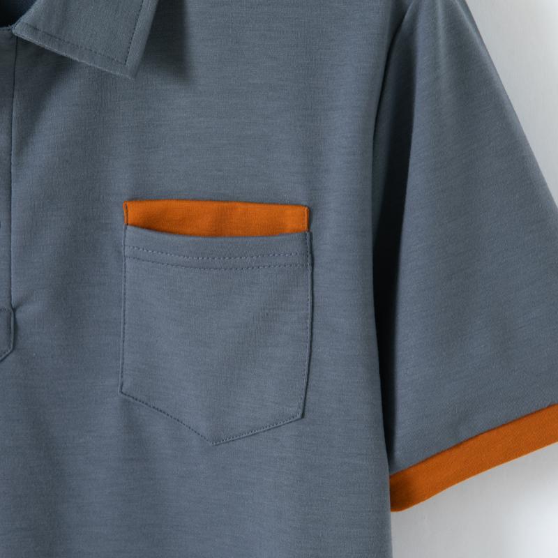 Men's Colourblock Chest Pocket Short Sleeve Polo Shirt